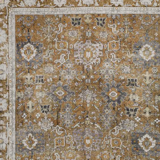 Brown Oriental Distressed Non Skid Area Rug Photo 4