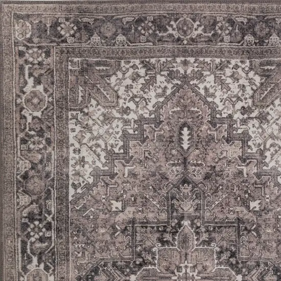 Brown Oriental Distressed Non Skid Area Rug Photo 4