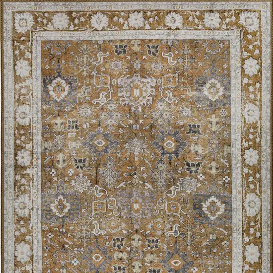 Brown Oriental Distressed Non Skid Area Rug Photo 5