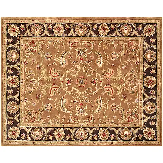 Brown Oriental Hand Tufted Non Skid Area Rug Photo 2