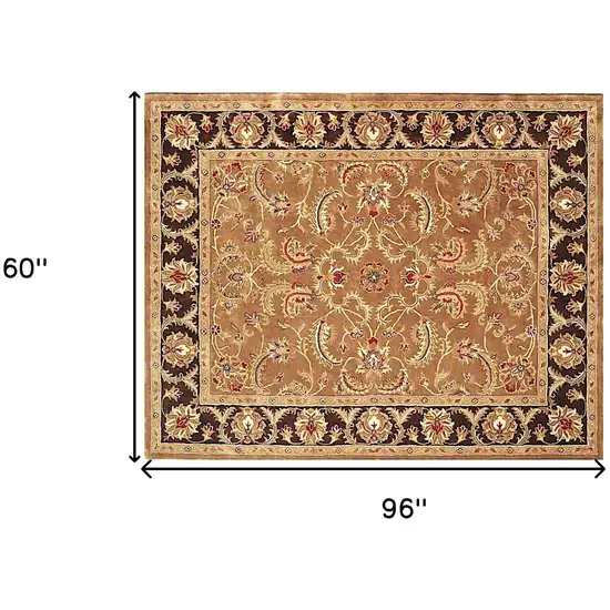 Brown Oriental Hand Tufted Non Skid Area Rug Photo 3