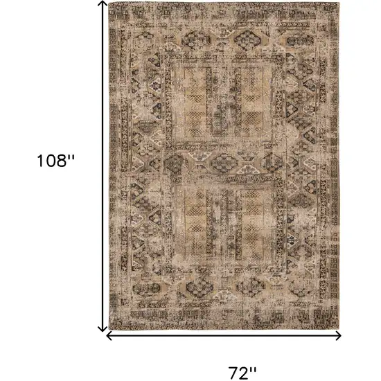 Brown Oriental Non Skid Area Rug Photo 3