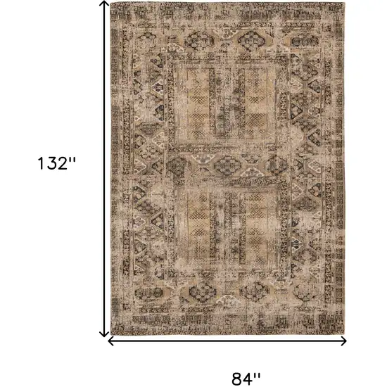 Brown Oriental Non Skid Area Rug Photo 3