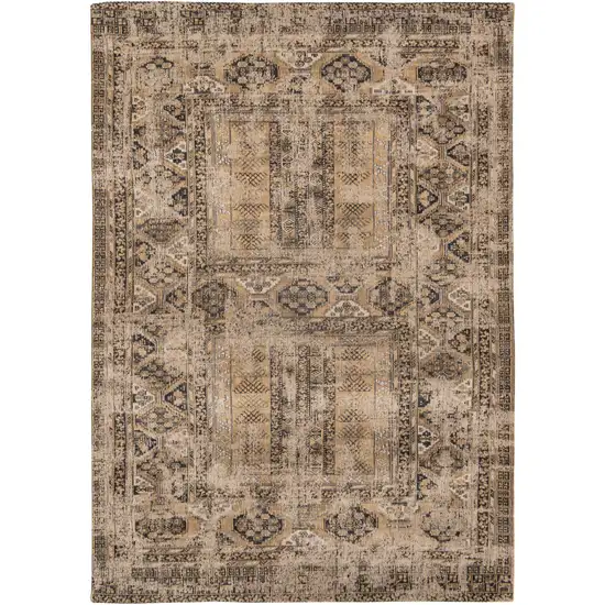 Brown Oriental Non Skid Area Rug Photo 2