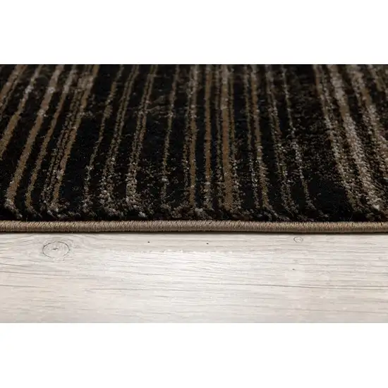 Brown Overlapped Blocks Runner Rug Photo 2