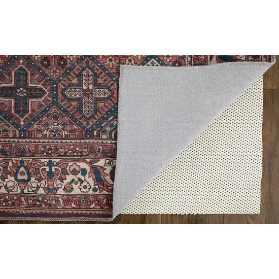 Brown Red And Ivory Floral Power Loom Area Rug Photo 3