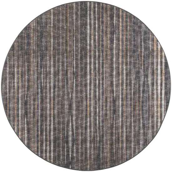 Brown Round Ombre Tufted Handmade Area Rug Photo 1