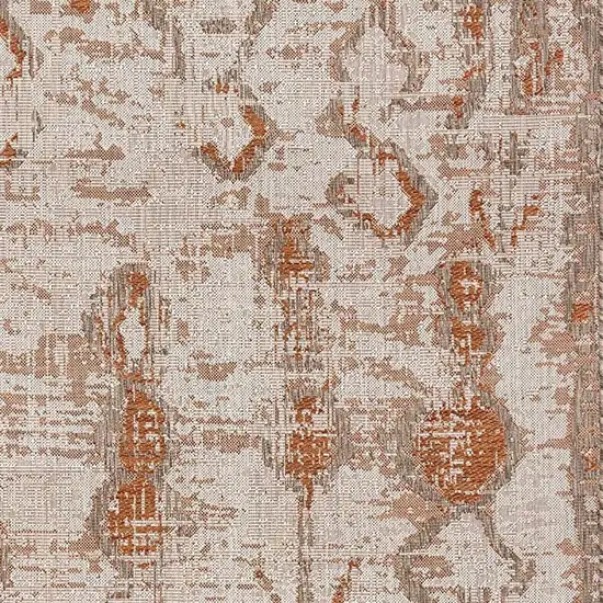 Beige and Brown Abstract Area Rug Photo 5