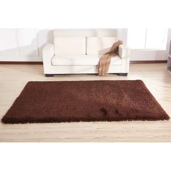 Brown Shag Hand Tufted Area Rug Photo 5