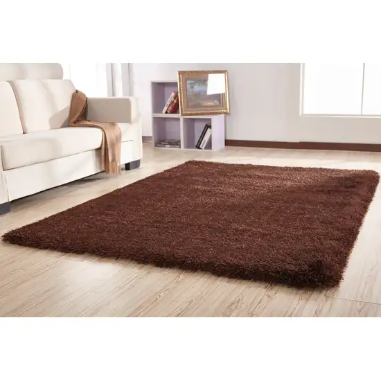 Brown Shag Hand Tufted Area Rug Photo 6