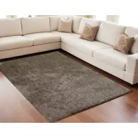 Photo of Brown Shag Hand Tufted Area Rug