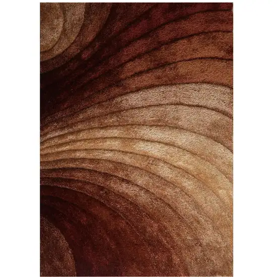 Brown Shag Hand Tufted Area Rug Photo 2