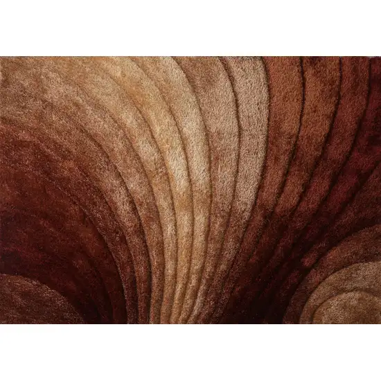 Brown Shag Hand Tufted Area Rug Photo 8