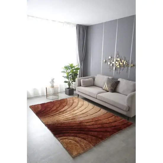 Brown Shag Hand Tufted Area Rug Photo 7