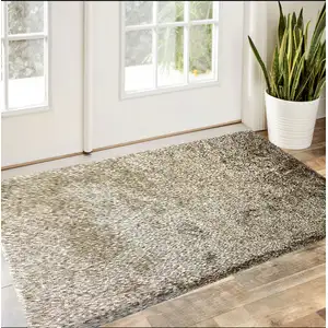 Photo of Brown Shag Hand Tufted Area Rug