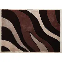 Photo of Brown Shag Hand Tufted Area Rug