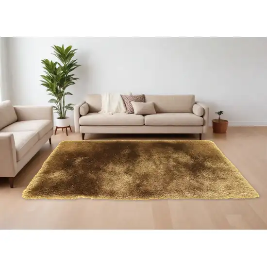 Brown Shag Hand Tufted Area Rug Photo 2