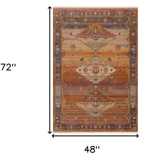 Brown Southwestern Area Rug Photo 6