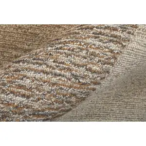 Photo of Brown Tan and Ivory Wool Abstract Hand Tufted Area Rug