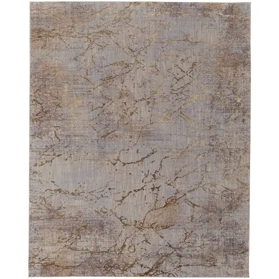 Brown Taupe and Tan Abstract Power Loom Area Rug Photo 5