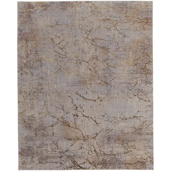 Brown Taupe and Tan Abstract Power Loom Area Rug Photo 2