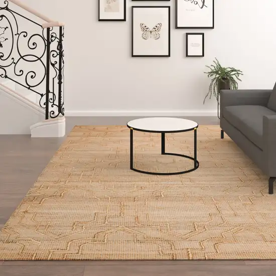 Brown Trellis Hand Woven Area Rug Photo 7