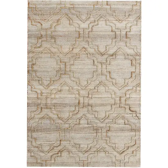 Brown Trellis Hand Woven Area Rug Photo 1