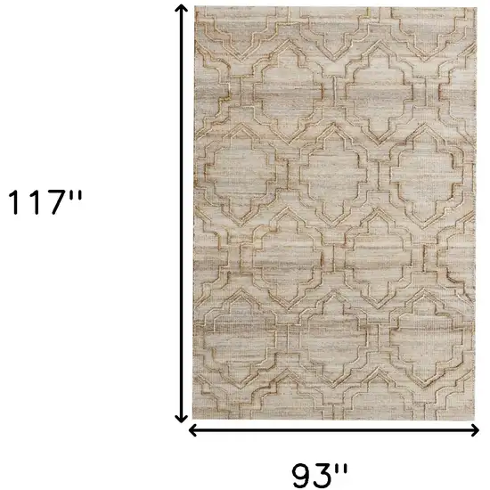 Brown Trellis Hand Woven Area Rug Photo 8