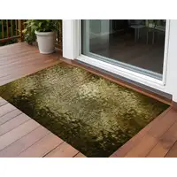 Photo of Brown Washable Non Skid Indoor Outdoor Area Rug