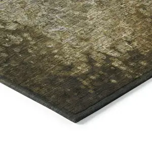 Photo of Brown Washable Non Skid Indoor Outdoor Area Rug