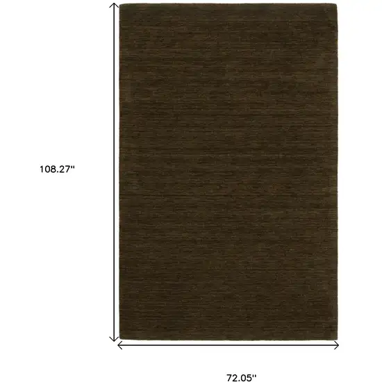 Brown Wool Hand Tufted Area Rug Photo 3