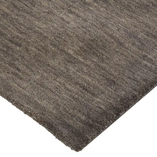 Brown Wool Hand Woven Area Rug Photo 4