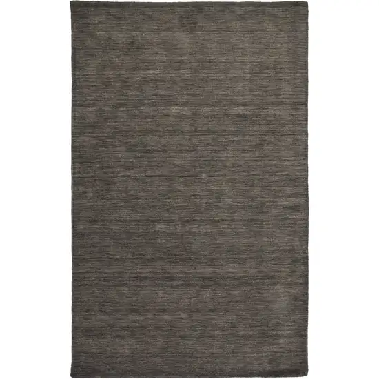 Brown Wool Hand Woven Area Rug Photo 1