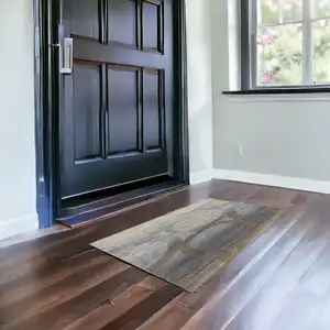 Photo of Brown and Beige Abstract Area Rug