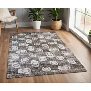 Photo of Brown and Beige Abstract Area Rug