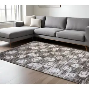 Photo of Brown and Beige Abstract Area Rug