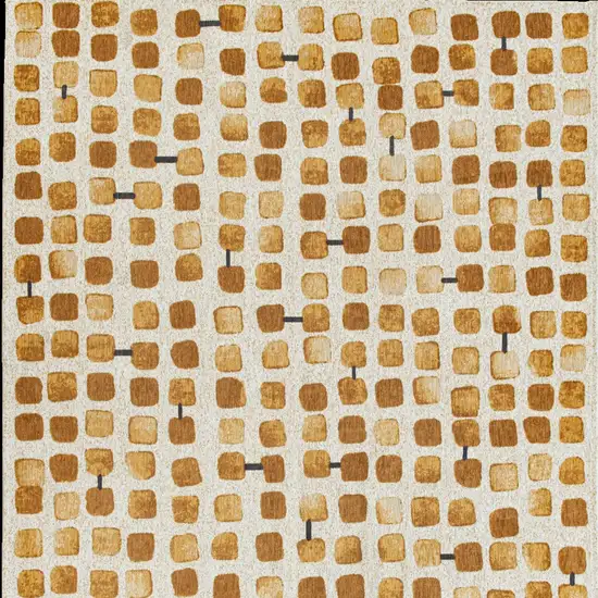 Brown and Beige Geometric Non Skid Area Rug Photo 6