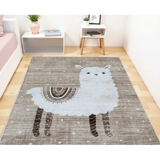 Brown and Beige Juvenile Animals Youthful Area Rug Photo 3