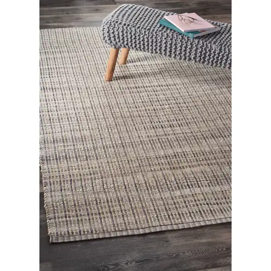 Brown and Beige Toned Jute Area Rug Photo 7