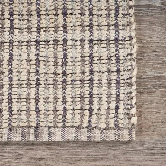 Brown and Beige Toned Jute Area Rug Photo 4