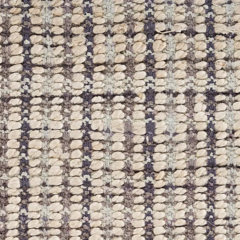 Brown and Beige Toned Jute Area Rug Photo 2