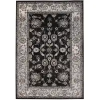 Photo of Brown and Black Oriental Power Loom Area Rug