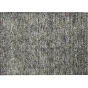 Photo of Brown and Black Oriental Washable Non Skid Indoor Outdoor Area Rug