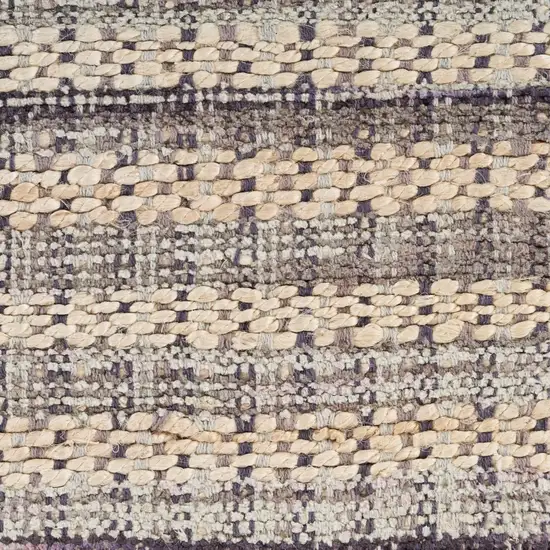 Brown and Gray Striped Area Rug Photo 2