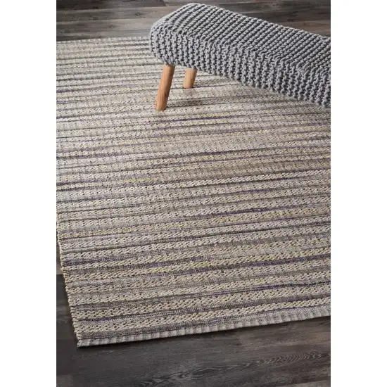 Brown and Gray Striped Area Rug Photo 8