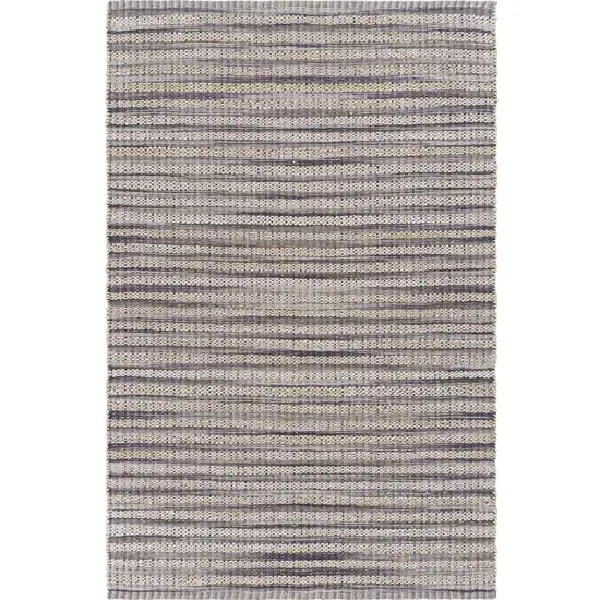 Brown and Gray Striped Area Rug Photo 1