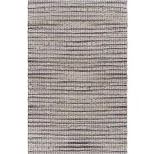 Photo of Brown and Gray Striped Area Rug