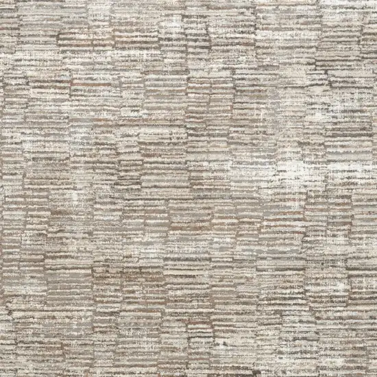 Brown and Ivory Abstract Non Skid Area Rug Photo 5