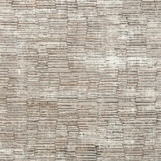 Brown and Ivory Abstract Non Skid Area Rug Photo 5