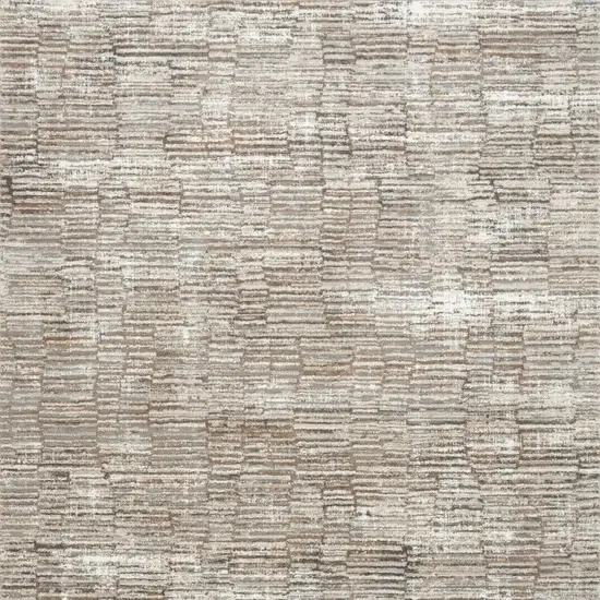 Brown and Ivory Abstract Non Skid Area Rug Photo 6